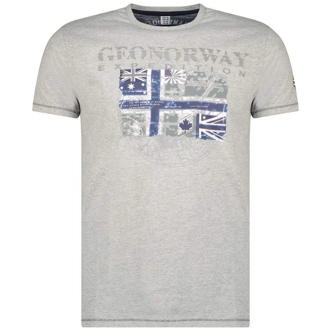Camiseta De Hombre Jalon Gris Claro