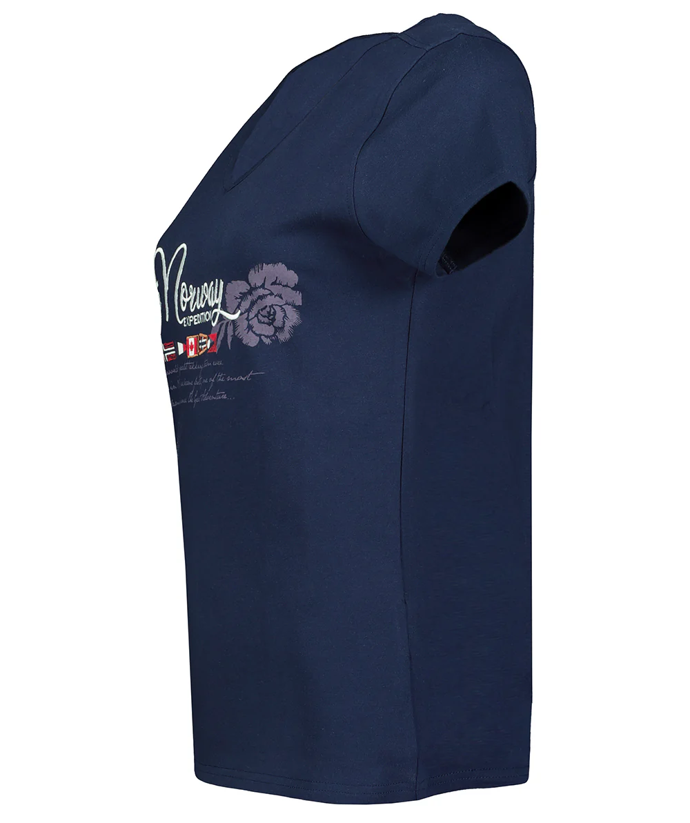 Camiseta De Mujer Jeanne Azul Marino - Image 3