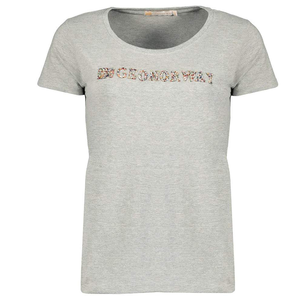 Camiseta De Mujer Jefolly  Gris Melange - Image 3