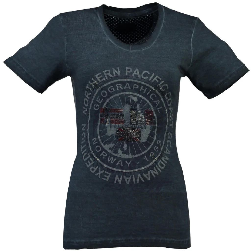 Camiseta De Mujer Justa Azul Marino