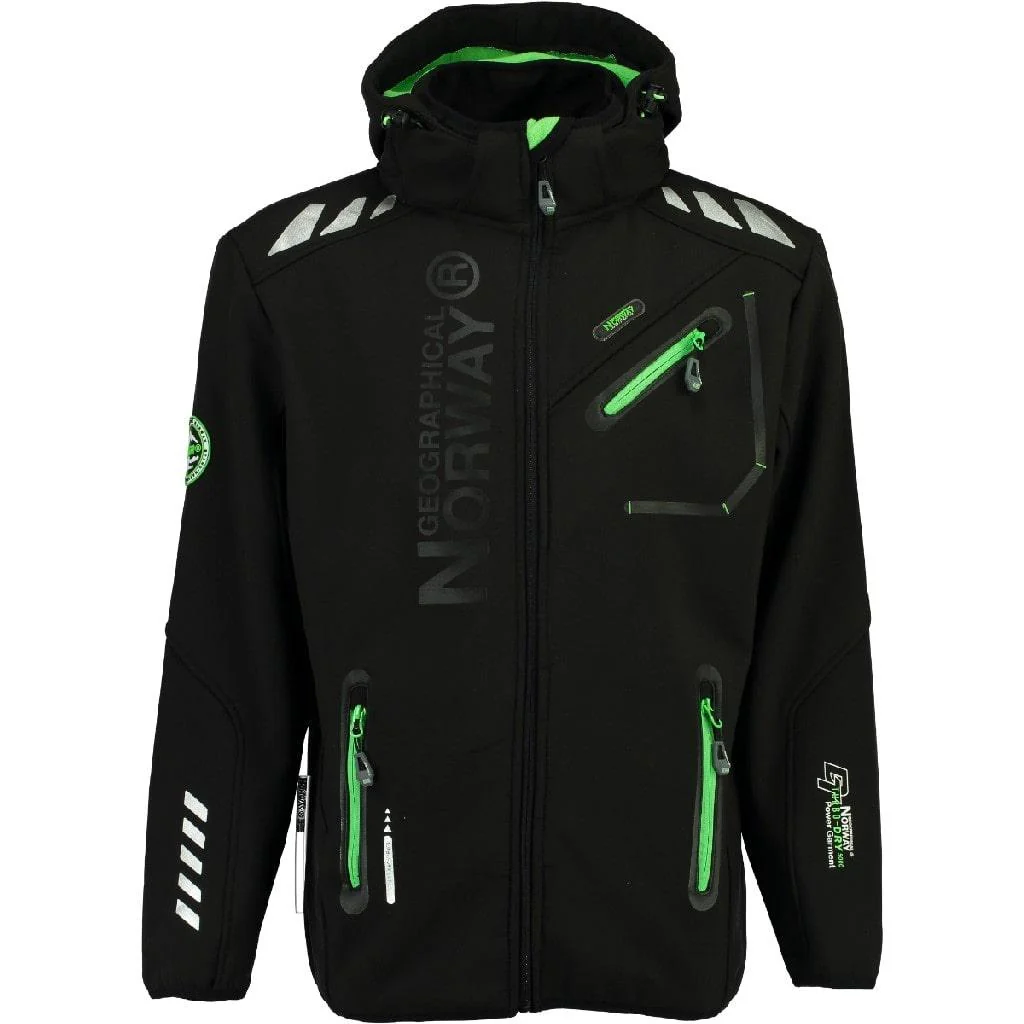 Chaqueta Softshell Hombre Royaute Black / Fluo Green