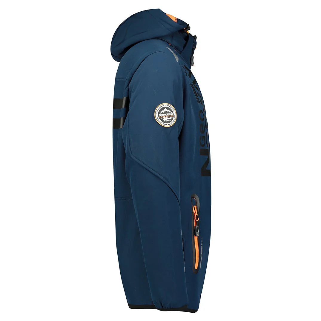 Chaqueta Softshell Hombre Royaute Navy / Fluo Orange - Image 3
