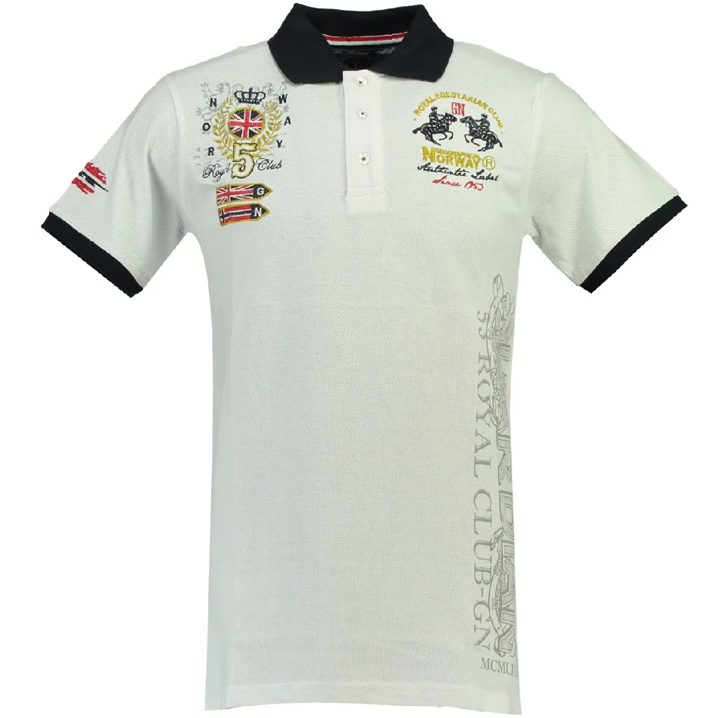 Polo De Niño Kolatina Blanco / Azul Marino