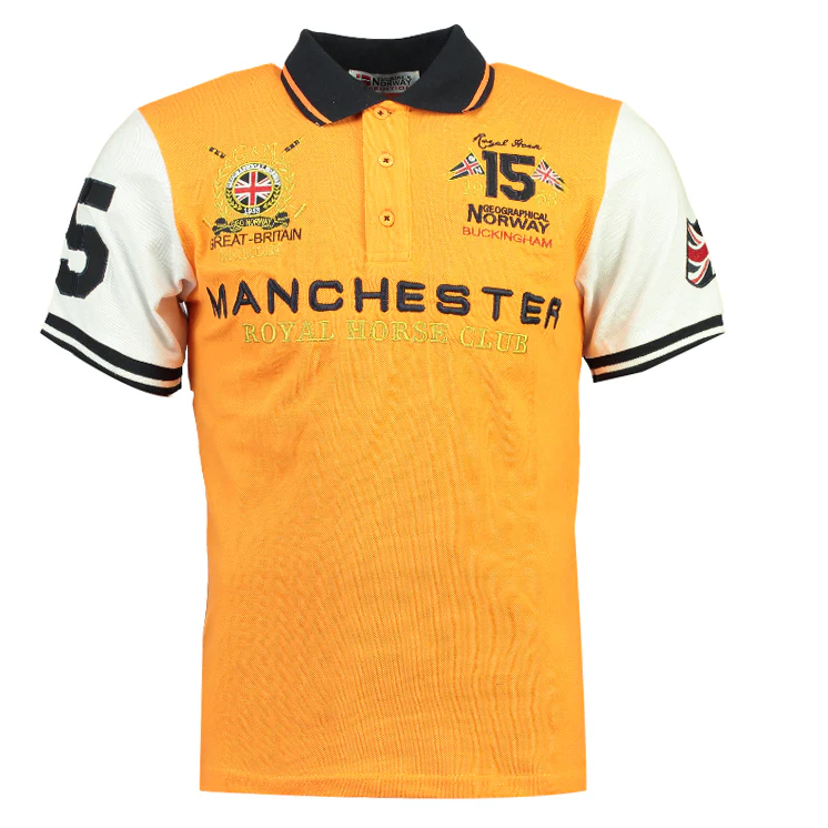 Polo Niño Kingston Ss 100 Naranja