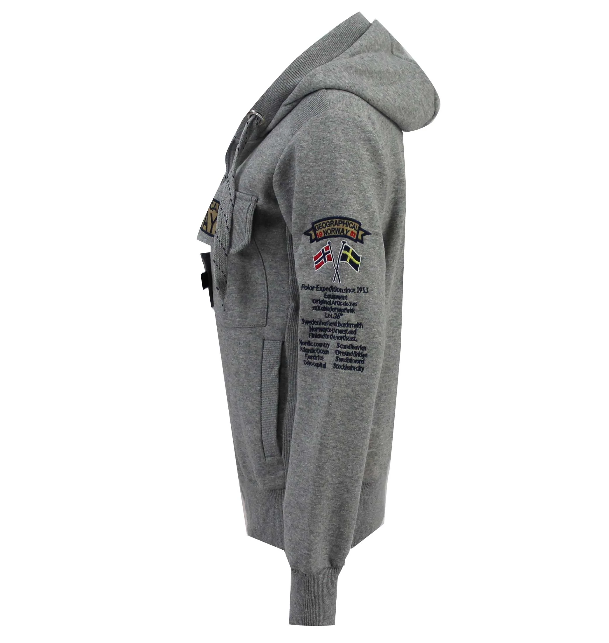 Sudadera De Niña Gymclass Full Zip Gris Melange - Image 3